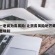 北京一地调为高风险/北京高风险地区降级后或调整级别