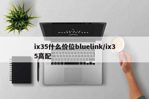 ix35什么价位bluelink/ix35高配