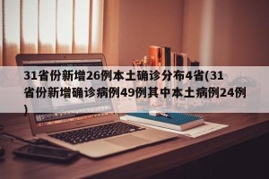31省份新增26例本土确诊分布4省(31省份新增确诊病例49例其中本土病例24例)